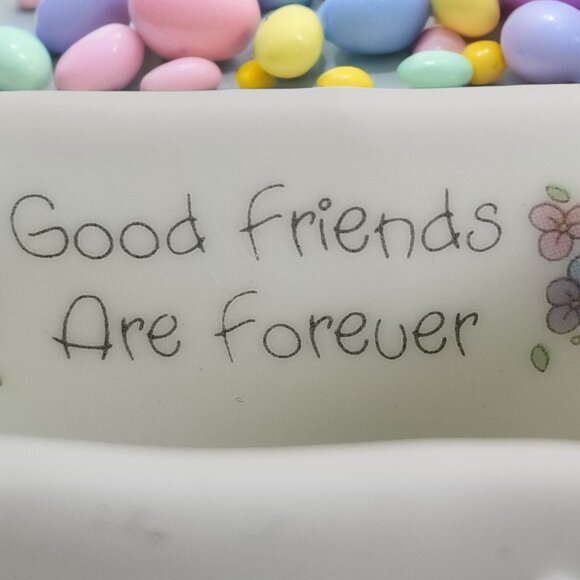 Precious Moments Porcelain Gift Bag VTG Figurine Good Friends Are Forever 1993 - Picture 2 of 14